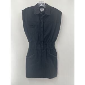 Pistola Womens Black One Piece Mini Dress Collared Sleeveless Cap Sleeve Size XS